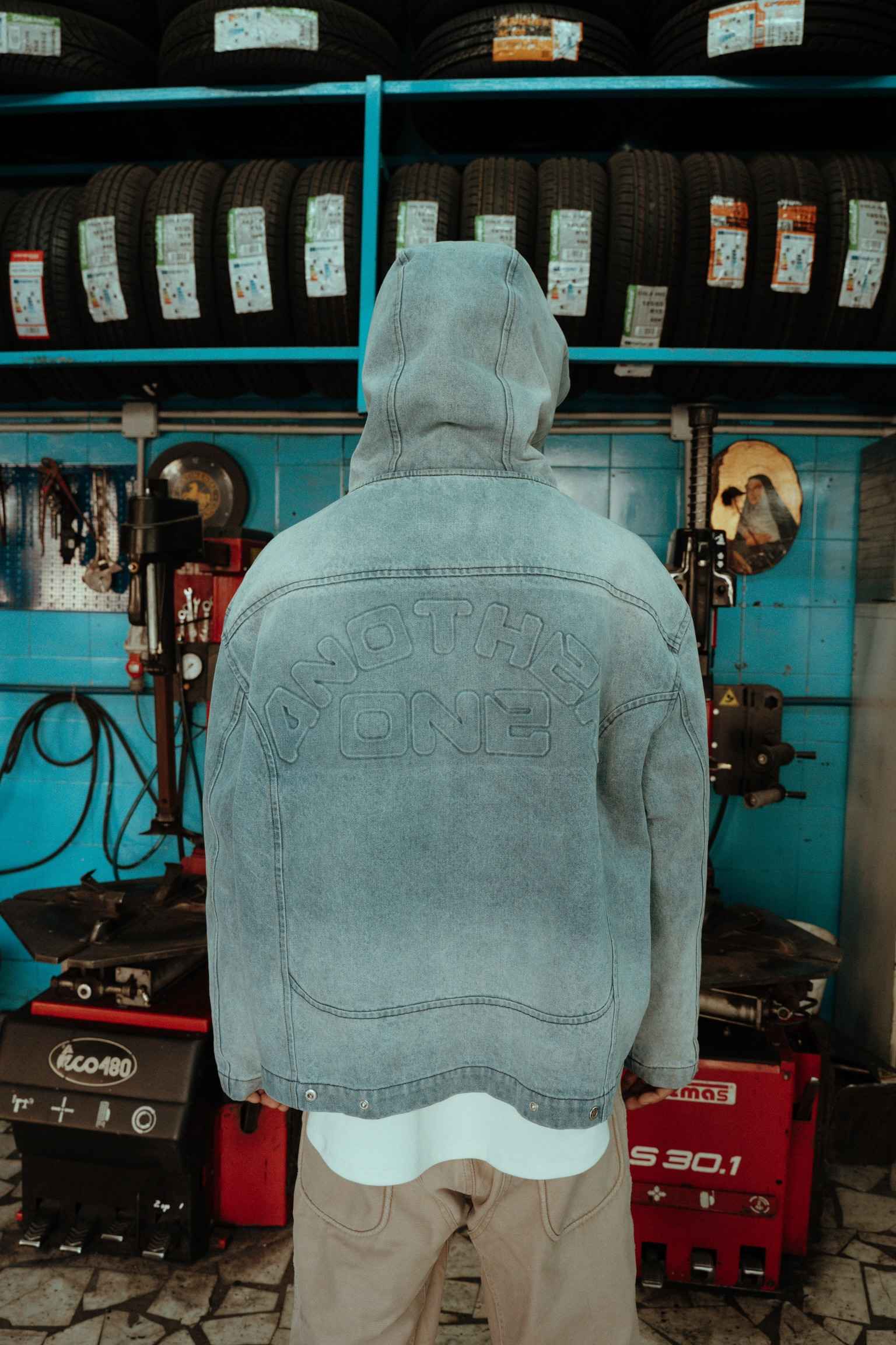 Balaclava denim jacket